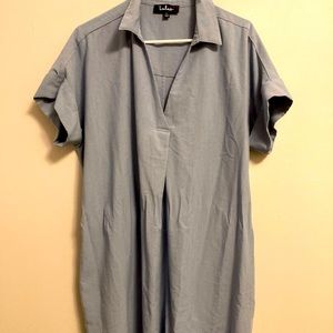 Blue lulus tshirt tie dress size L